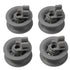 4 Pack Upper Basket Wheels 611666 for Bosch Siemens Neff Dishwashers - Compatible with Multiple Models