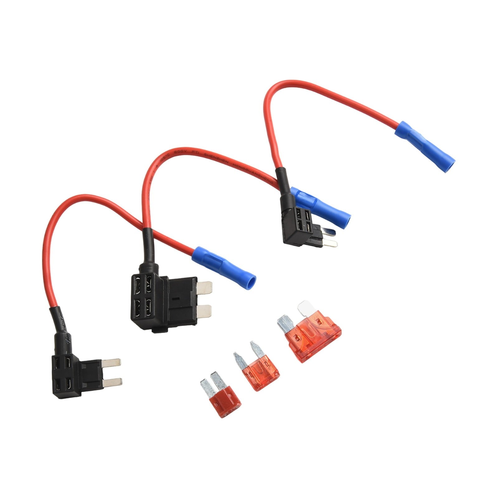LLDI 3 Types Car Add-A-Circuit Fuse TAP Adapter Standard Auto Blade Fuse Holder For Trucks Cars Boats With 12V 24V 10A Wire Harness