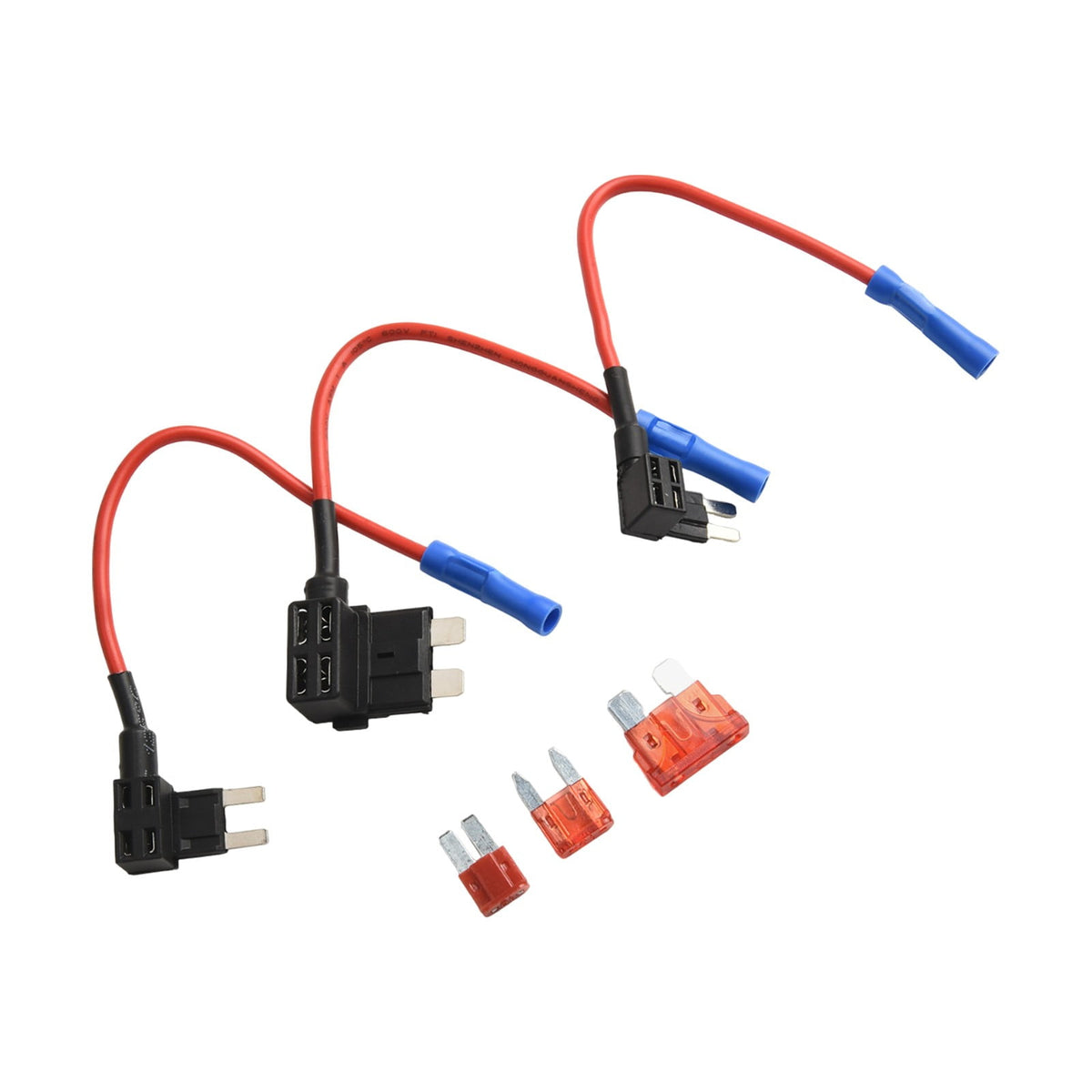LLDI 3 Types Car Add-A-Circuit Fuse TAP Adapter Standard Auto Blade Fuse Holder For Trucks Cars Boats With 12V 24V 10A Wire Harness