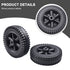Lierteer 2Pcs/Set Grill Wheels Replacement Parts 170/177mm 7 Inch BBQ Grill Wheel Barbecue Grills Kitchen Garden Plastic Black