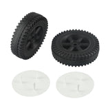 Lierteer 2Pcs/Set Grill Wheels Replacement Parts 170/177mm 7 Inch BBQ Grill Wheel Barbecue Grills Kitchen Garden Plastic Black black+white wheel cover