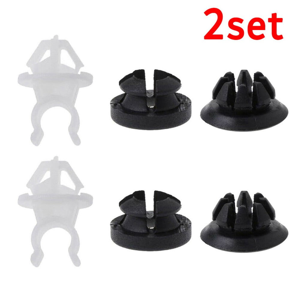 6Pcs Hood Support Prop Rod Holder Clips For Honda Accord Prelude Odyssey Rdx Engine Cover Fasteners Black White
