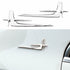 Chrome Metal "L" Extended Edition Car Side Emblem Badge Decal Sticker Pair 137Mm X 48Mm Silver