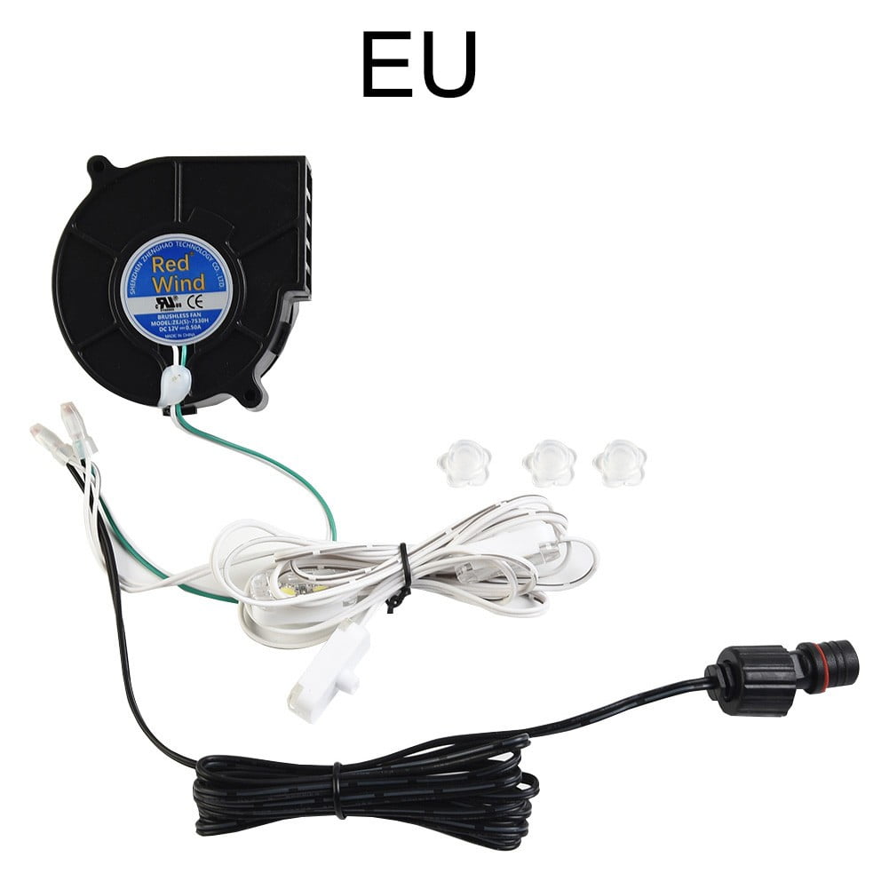 Replacement Fan Blower 12V 0.5A with 3 LED Light String for Inflatable Decor Garden Yard Indoor Outdoor EU