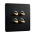 86 Type Stainless Steel Panel Wall Toggle Light Switch Brass Rod 1Way 2Way 2 Gang Smile Home 4 Gang