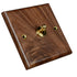 Toggle Light Rocker Switch 1/2 Way Retro Walnut Wood Plate Brass Lever 1 Gang Smile Home 1 Gang
