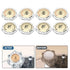 8Pcs Faucet Index Buttons Hot And Cold Sink Shower Knobs Handle Sign Stickers Smile Home