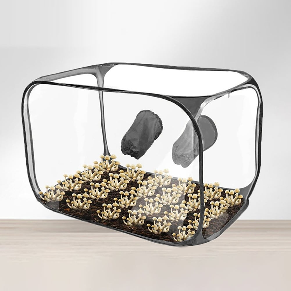 Still Air Box, Mushroom Grow Kit, Portable Compact Still Air Box Mycology Balck Smile Home