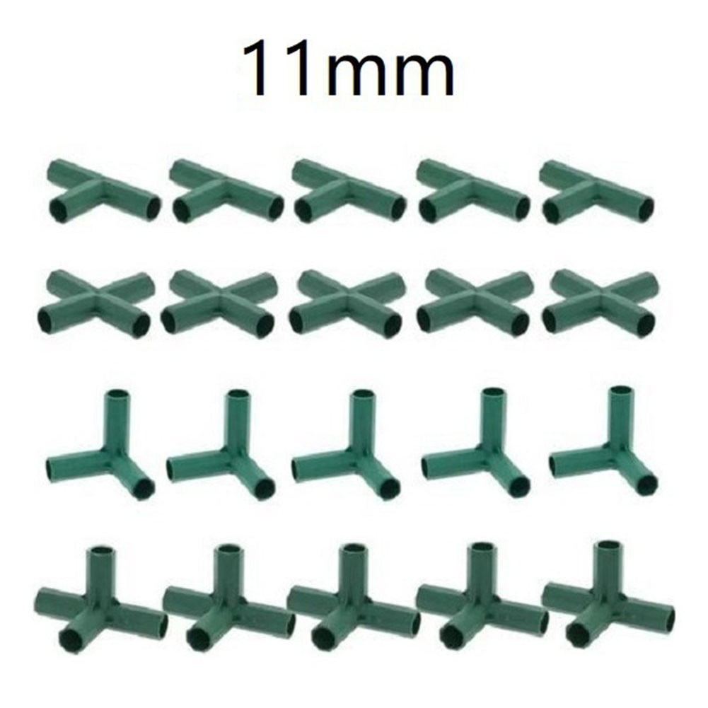 11mm Gardening Frame Connectors - Heavy Duty Greenhouse Support & Frame! Mix Smile Home B