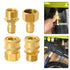 4pcs 3/8" 1/4" Quick Connect Adapter M22-15/14mm For Pressure Washer Hose M22-14Mm 3/8" Smile Home M22-14Mm 3/8"