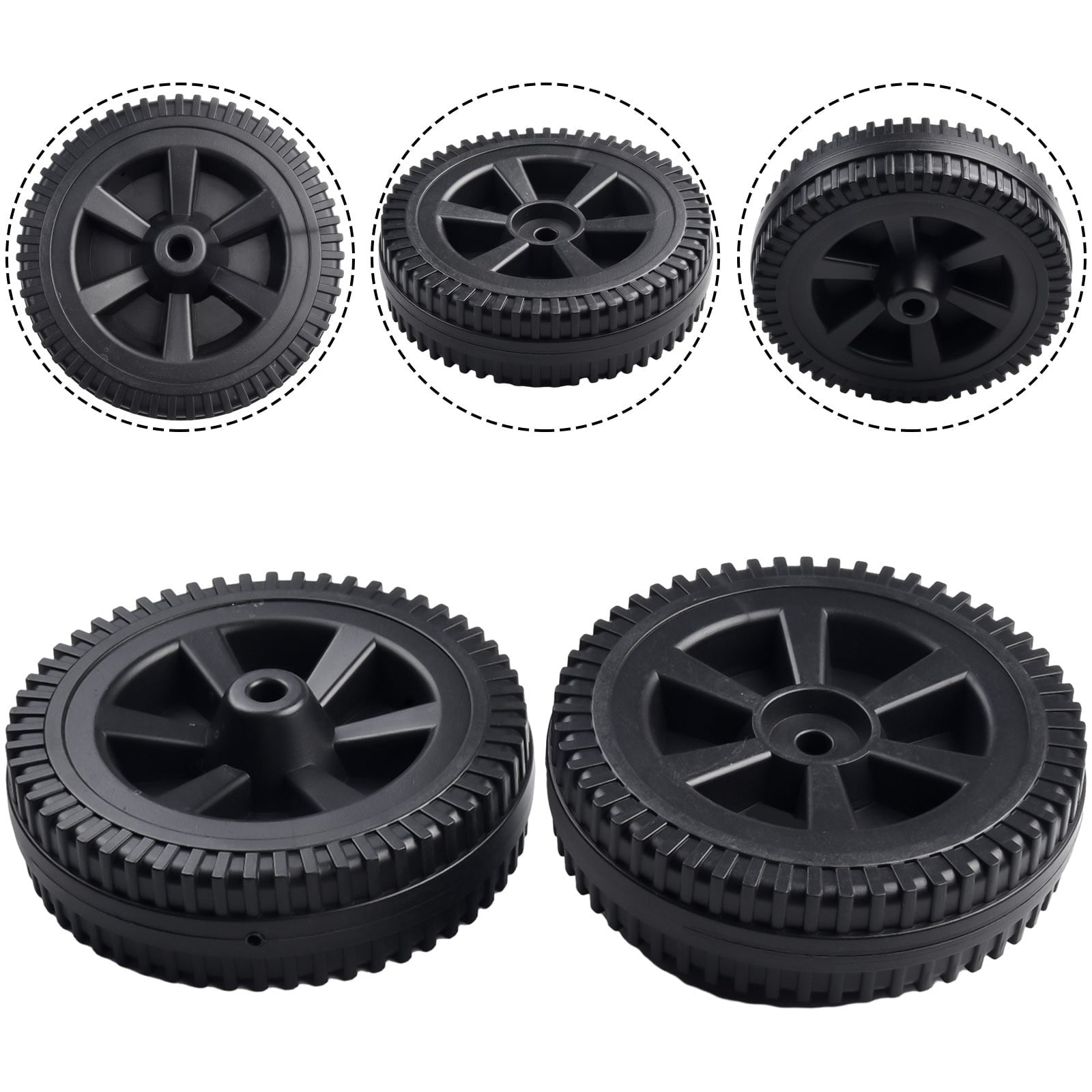 7" Grill Wheels Replacement Parts For Charbroil Gas Grills and Other Brand 2 PCS 170Mm Smile Home 177 mm