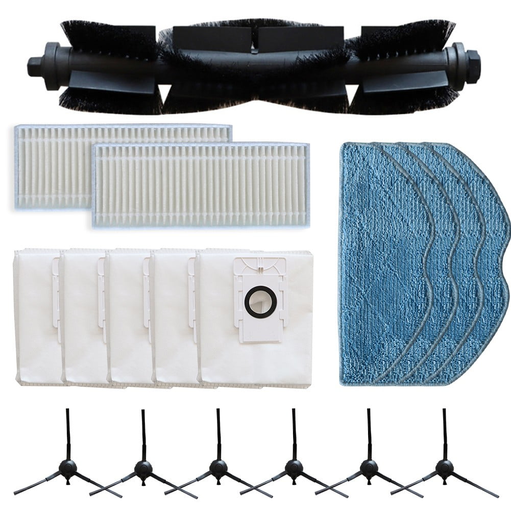 360 Botslab S8 Plus Vacuum Replacement Parts Kit With Main Brush Side Brushes Filters Mop Cloths And Dust Bags For Home Cleaning Accessories