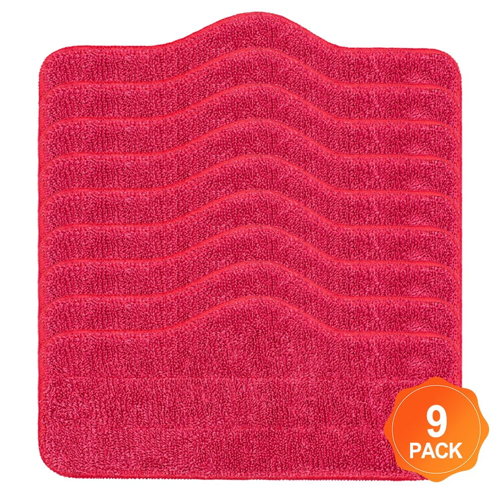 Microfiber Replacement Pads For Schenley Steam Mop - Washable Reusable Quick Dry Mop Pads 6 Pack For Hardwood Tile Laminate Floors 9 Pack
