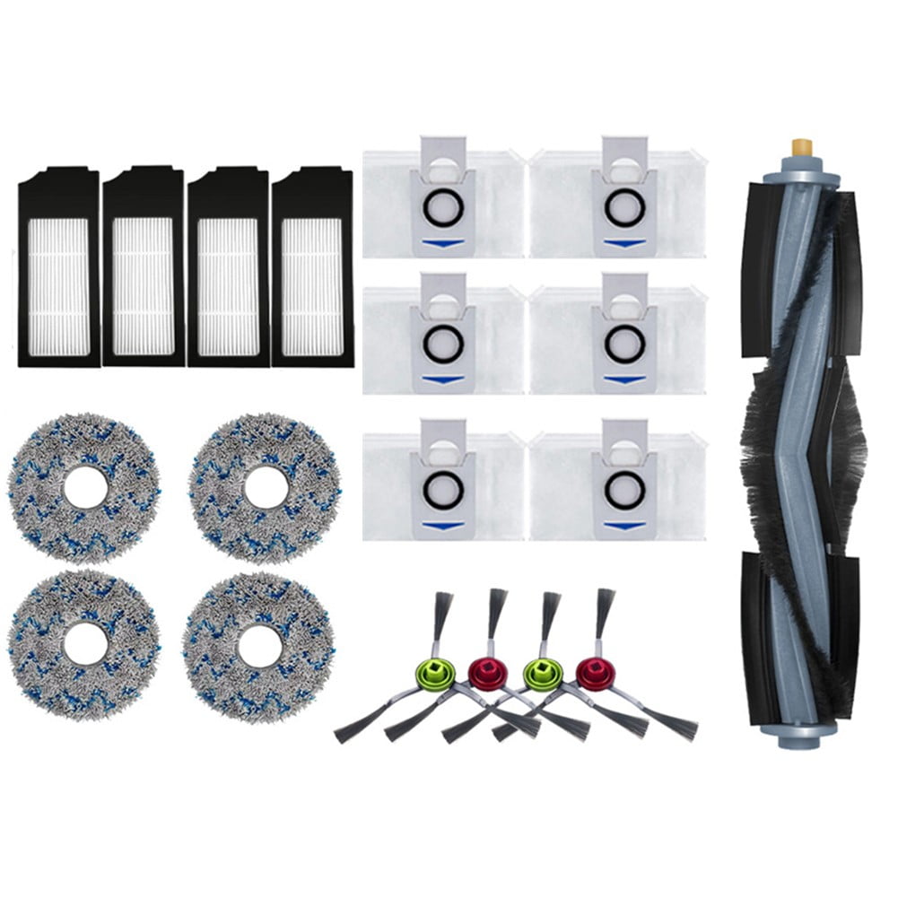 19-Pack Replacement Parts Kit For Ecovacs Deebot X1 Omni Turbo T10 Robot Vacuum Cleaner With Filter Brush Mop Cloths Dust Bag Accessories