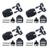 4 Set Spa Cover Latch Replacement Kit With Slots - Includes 4 Latches Tracks Keys & Screws For Hot Tub Cover Repair - Black Plastic