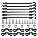 Fankenuo 6 Set 18 Inch Fishing Rod Straps for Boat Deck Fishing Rod Tie Down for Kayak 4#