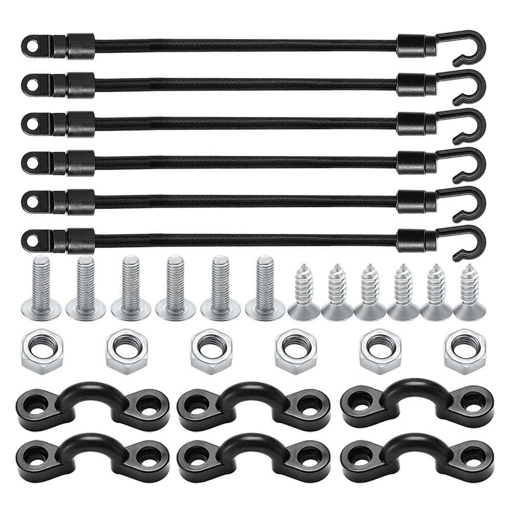 Fankenuo 6 Set 18 Inch Fishing Rod Straps for Boat Deck Fishing Rod Tie Down for Kayak 4#