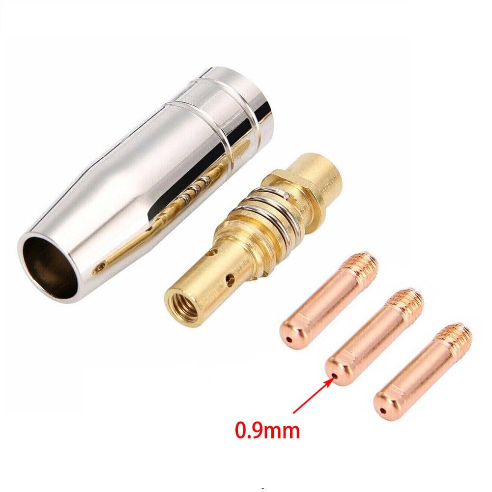 RANMEI 5Pcs Mig Welding Mb15 15 Ak Contact Tip 0.6 0.8 0.9 1.0 1.2Mm Mig Contact Tip Consumables Guard Nozzle Contact Tips 0.9mm