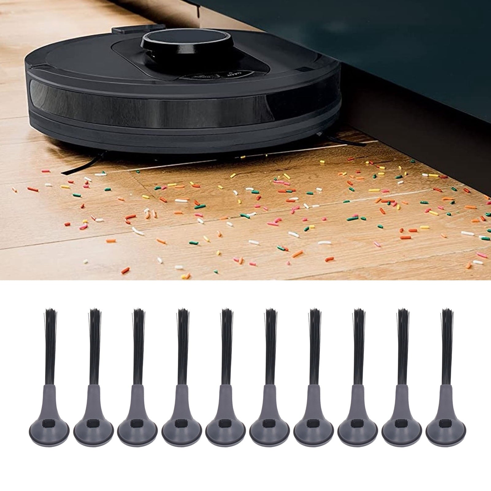 Sweeper Side Brush Replacement Pack, Durable ABS Construction, Simple To Clean Replace
