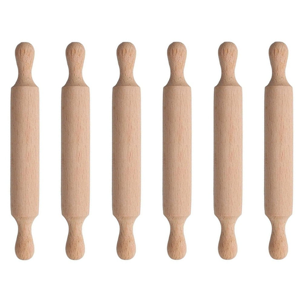 Mini Wooden Rolling Pins Set - Perfect for Kids Baking & Crafting Fun! 6pcs