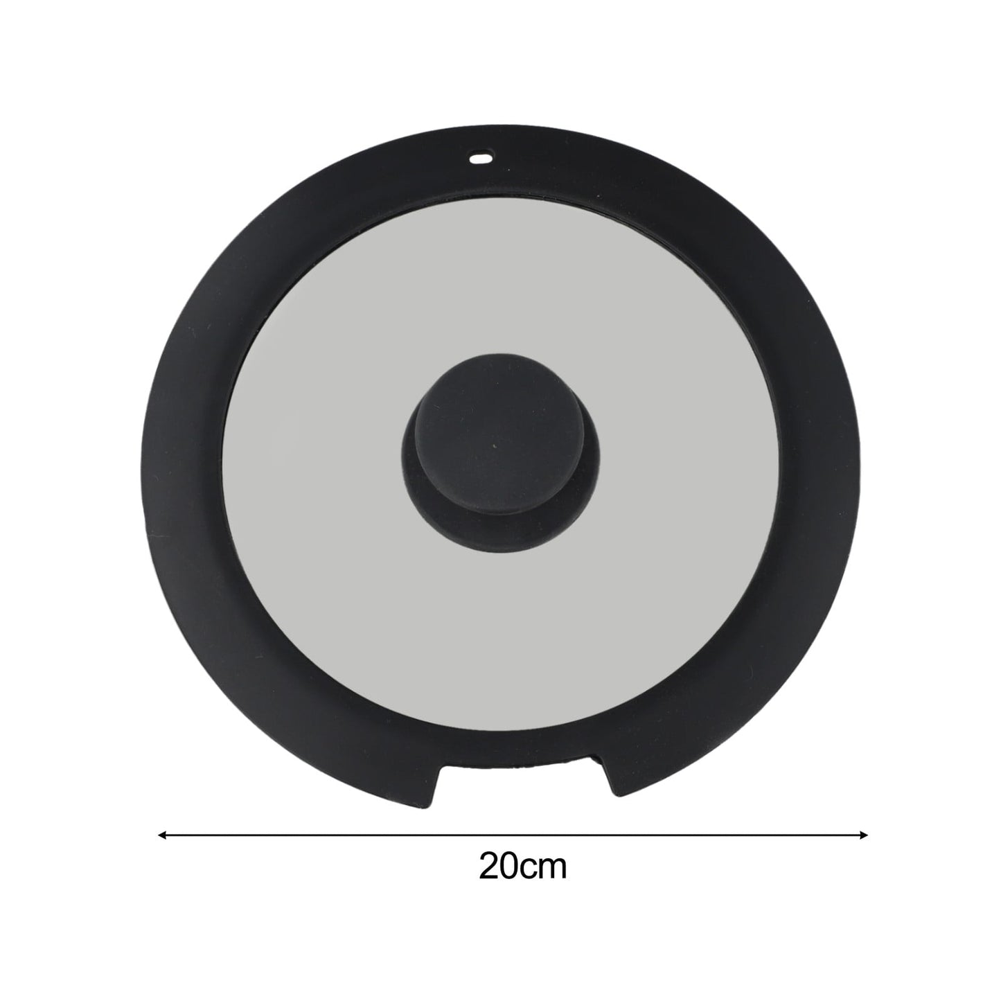 Sleek Black White Silicone Lids Available in Size Range of 18cm to 26cm B 20CM A 20CM