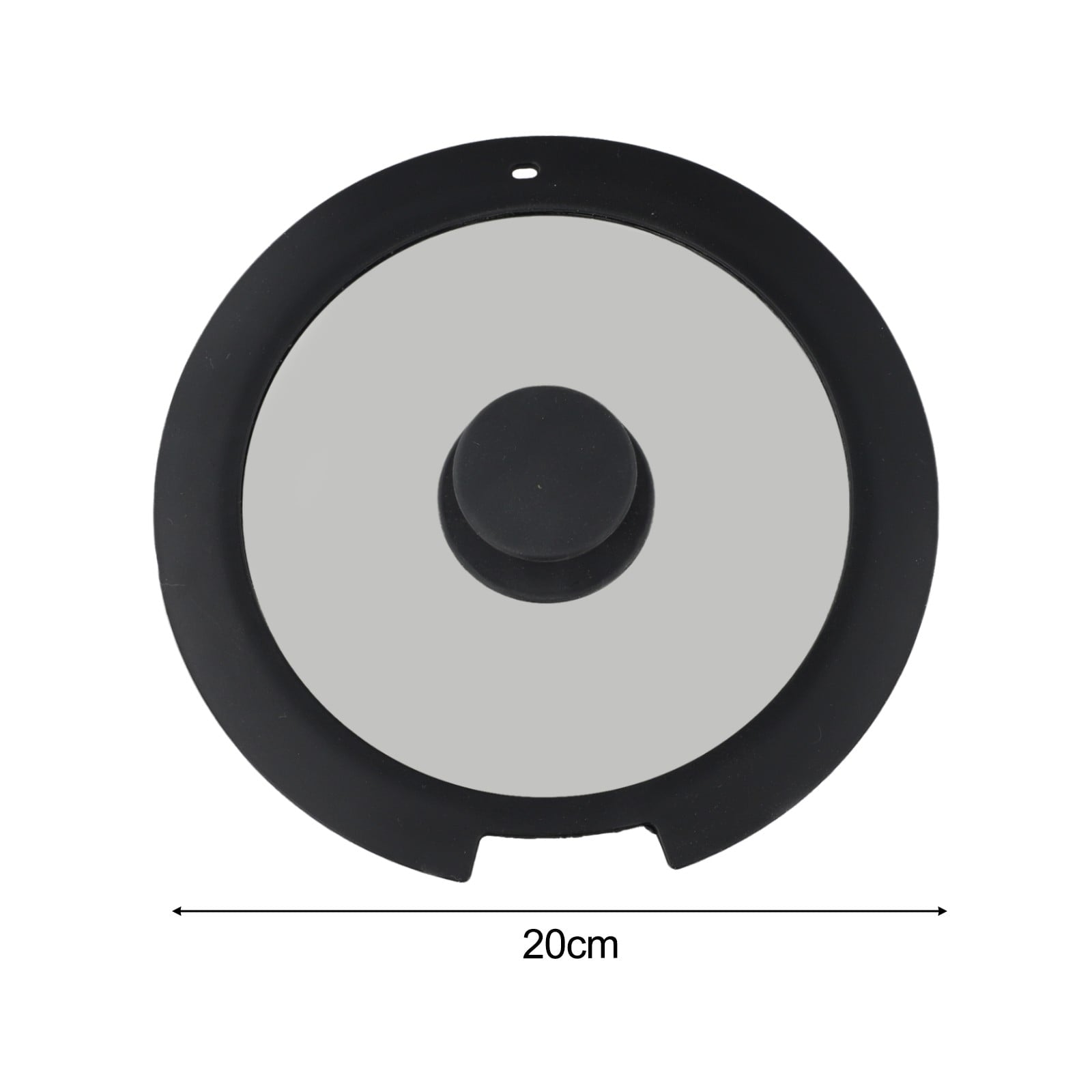 Sleek Black White Silicone Lids Available in Size Range of 18cm to 26cm B 20CM A 20CM