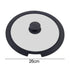 Sleek Black White Silicone Lids Available in Size Range of 18cm to 26cm B 20CM A 26CM