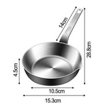 Compact Stainless Steel Sauce Pan Mini Egg Skillet for Easy Cooking and Pouring Suitable for Gas and Induction Stoves S M