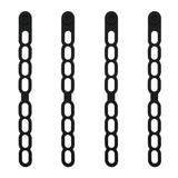 4 Pcs Silicone Latch Strap Tie for Slow Cooker Lid Lunch Box Bundling Organizing Black