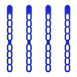 4 Pcs Silicone Latch Strap Tie for Slow Cooker Lid Lunch Box Bundling Organizing Black Blue