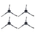 Pack of 4 High Efficiency Side Brushes Easy Installation Sweeper Parts Corner Cleaning Brushes for Robotic Vacuum