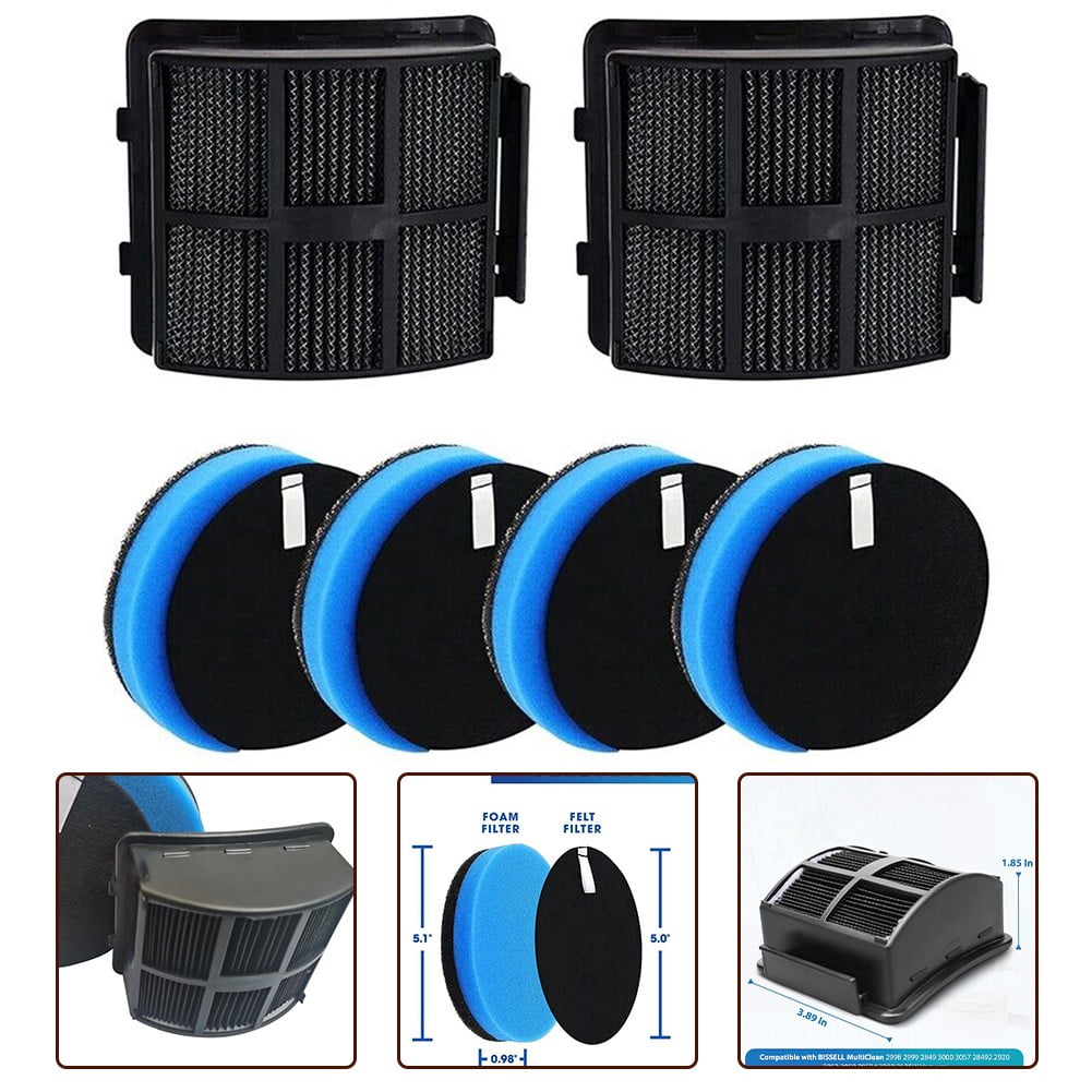 Filter Kit For Bissell 2998 2999 2849 3000 3057 2849 28524 1625641 Vacuum Cleaner Part Replacement Robot Sweeper Spare Accessor