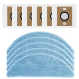 For ILIFE A12 Pro Self Emptying Robot Vacuum Cleaner 5 Mop Pads 6 Dust Bags
