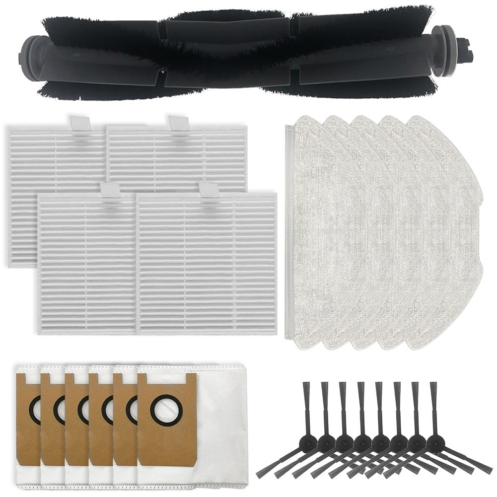 Main Brush Filters Mop Cloths Dust Bags For AIRROBO T20 T20+ Vacuum Cleaner B