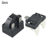 1 Set Refrigerator Ptc Starter Relay Replacement Compressor Overload Protector For Mini Fridges Coolers Easy To Install 3pin-12ohm+1/3HP