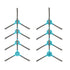 8pcs/set Washable Side Brush for Conga 1290 1390 Robot Vacuum Cleaners Sweeper Replacements Part Household