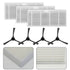 Side Brush and Filter Set Compatible with For GOOVI BR151 BR150 Vacuums