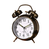 Luolandi 1x Bedside Alarm Clock with Twin Bell Vintage Battery Analogue Quartz Loud Alarm Vronze