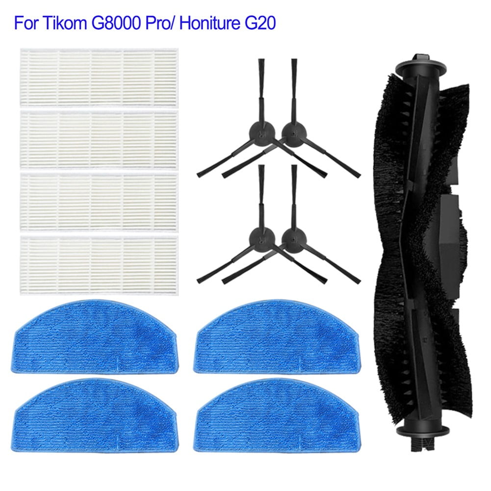 Main Roller Brush For Tikom G8000 Pro/Honiture G20 Vacuum Cleaner Accessories Roller Side Brush Filter Mop Cloths Sweeper Part E
