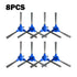 8Pcs Side Brushes For Ionvac Smartclean 2000 Robovac Vacuum Cleaner Household Vacuum Cleaner Brush Replace Attachment As Shown