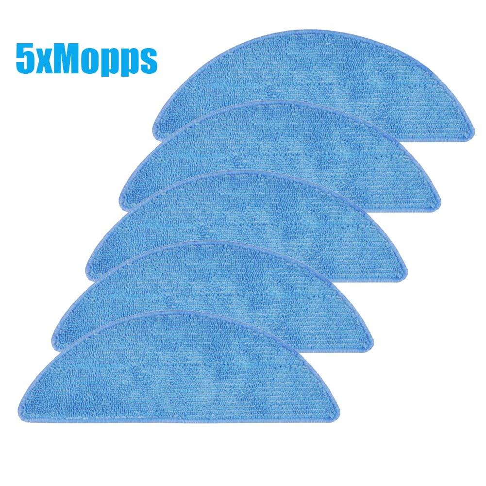 5Pcs Mop Cloth Mopping Cloths For Tesvor M1 S6 S4 Vacuum Cleaner Washable Replacement Mops Pad Sweeping Parts Sweeper Cleaning As Shown