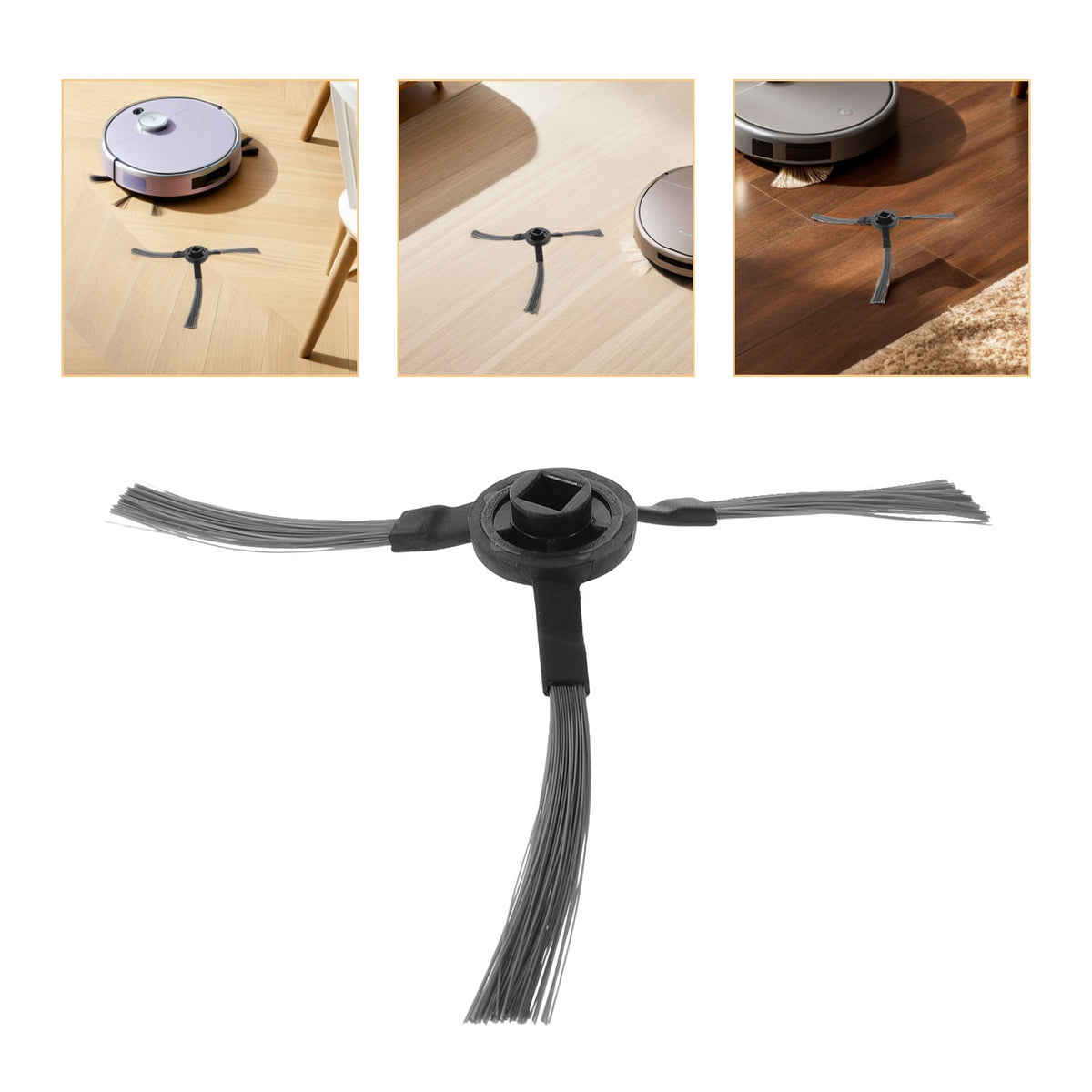 LOLIPPYY 3Pairs Side Brush Replacement Parts for Robot Vacuum Cleaner Compatible with Sweeper Models