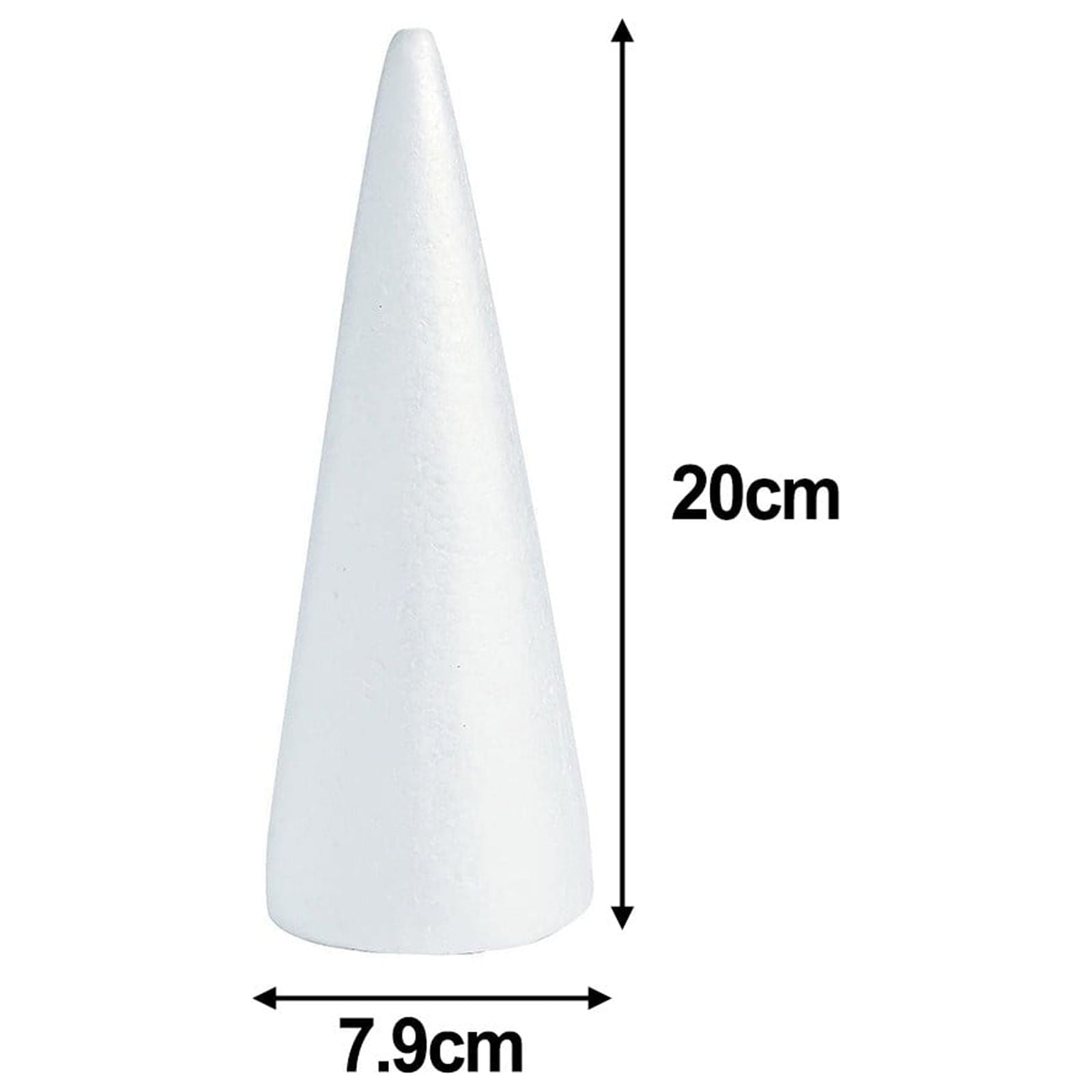 Lierteer Styrofoam Foam Cones Polystyrene for Crafts DIY Painting Triangle Tree 20cmX7.9cm
