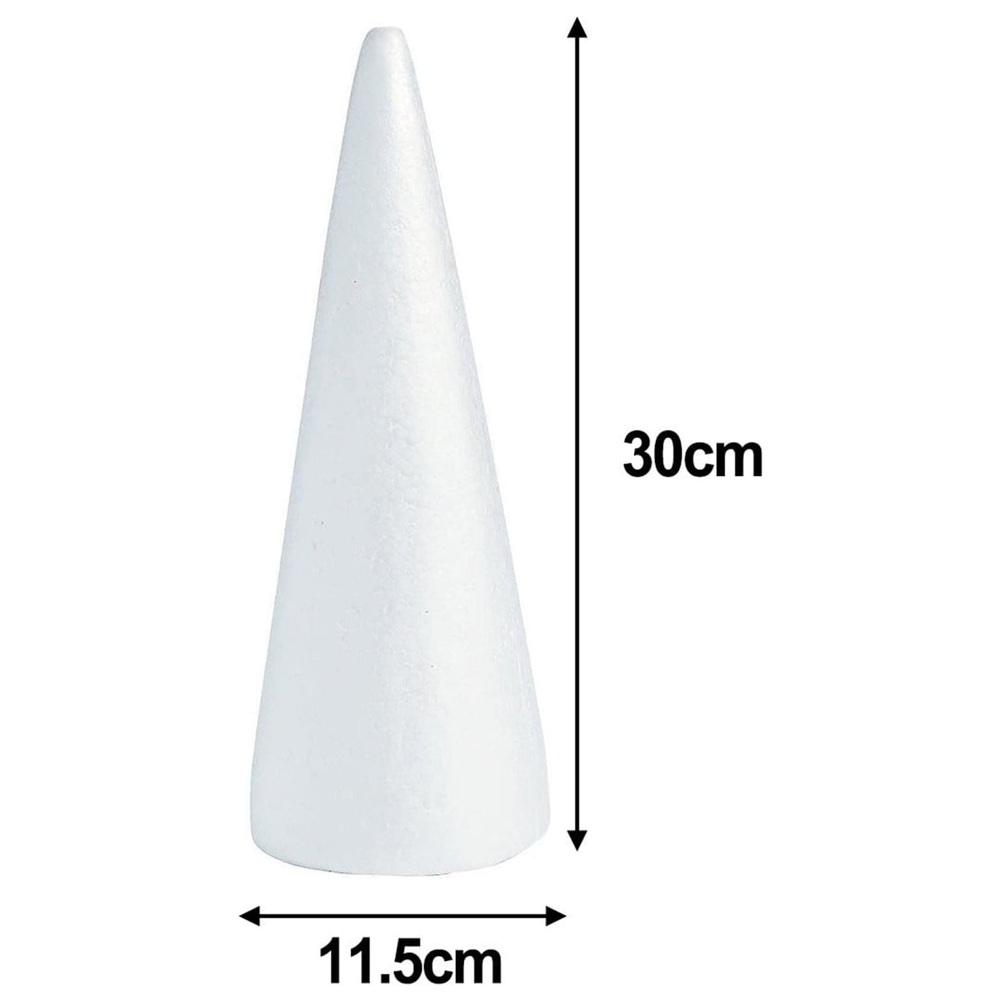 Lierteer Styrofoam Foam Cones Polystyrene for Crafts DIY Painting Triangle Tree 30cmX11.5cm