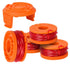4/8Pack for Worx Wa0010 Replacement Spool Line Grass Trimmer Edger 10Ft +Cap Cover 4+1
