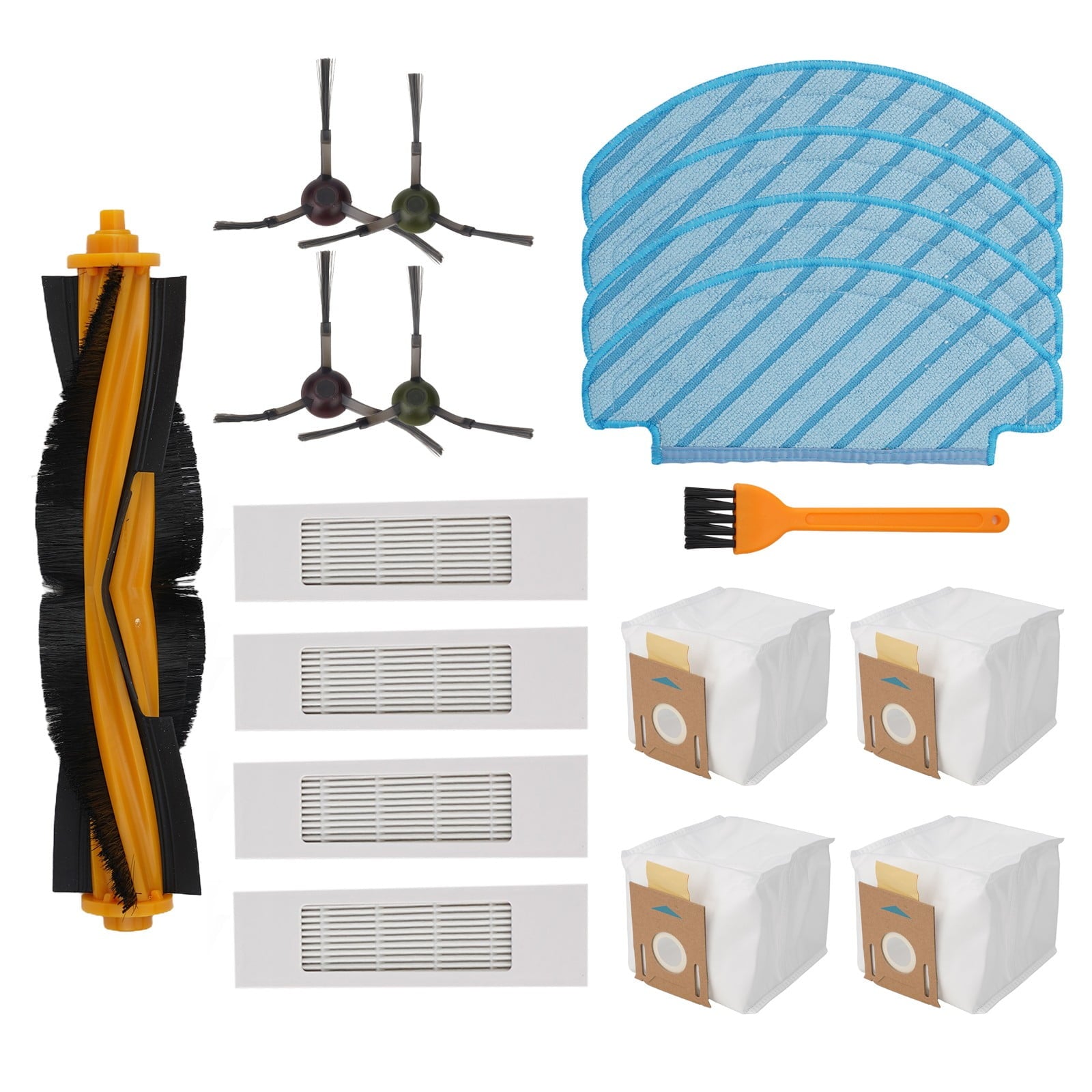 ECOVACS DEEBOOT N10/N10 PLUS Sweeping Machine Accessory Kit: Brush Roller, Side Brush, Mop Cloth, Filter, Dust Bag, Cleaning Brush Included