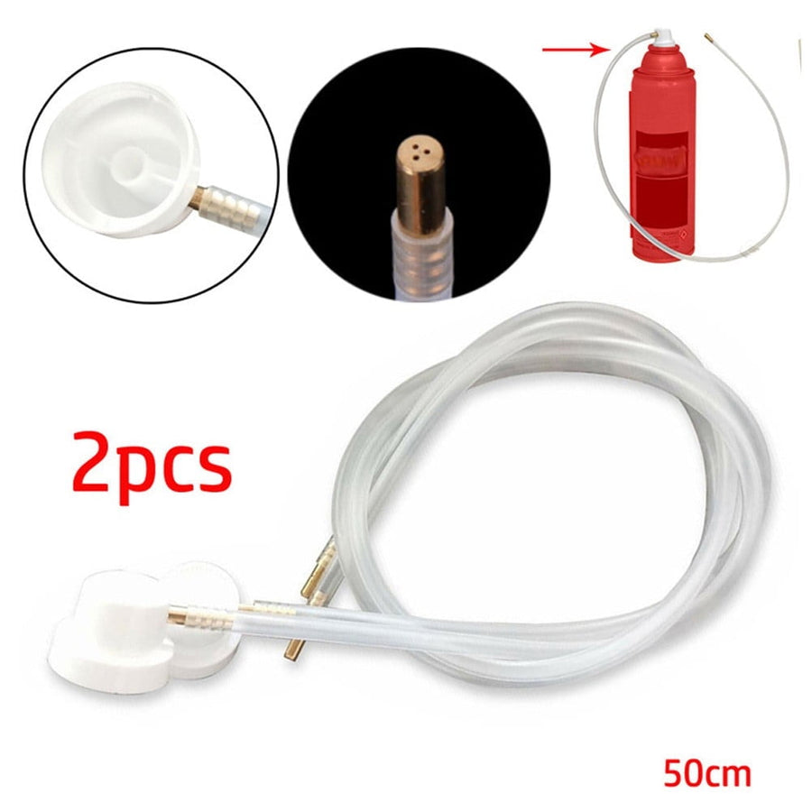 2Pcs Fluid Film Nozzle Extension Hose for Aerosol Cans Spray 50Cm