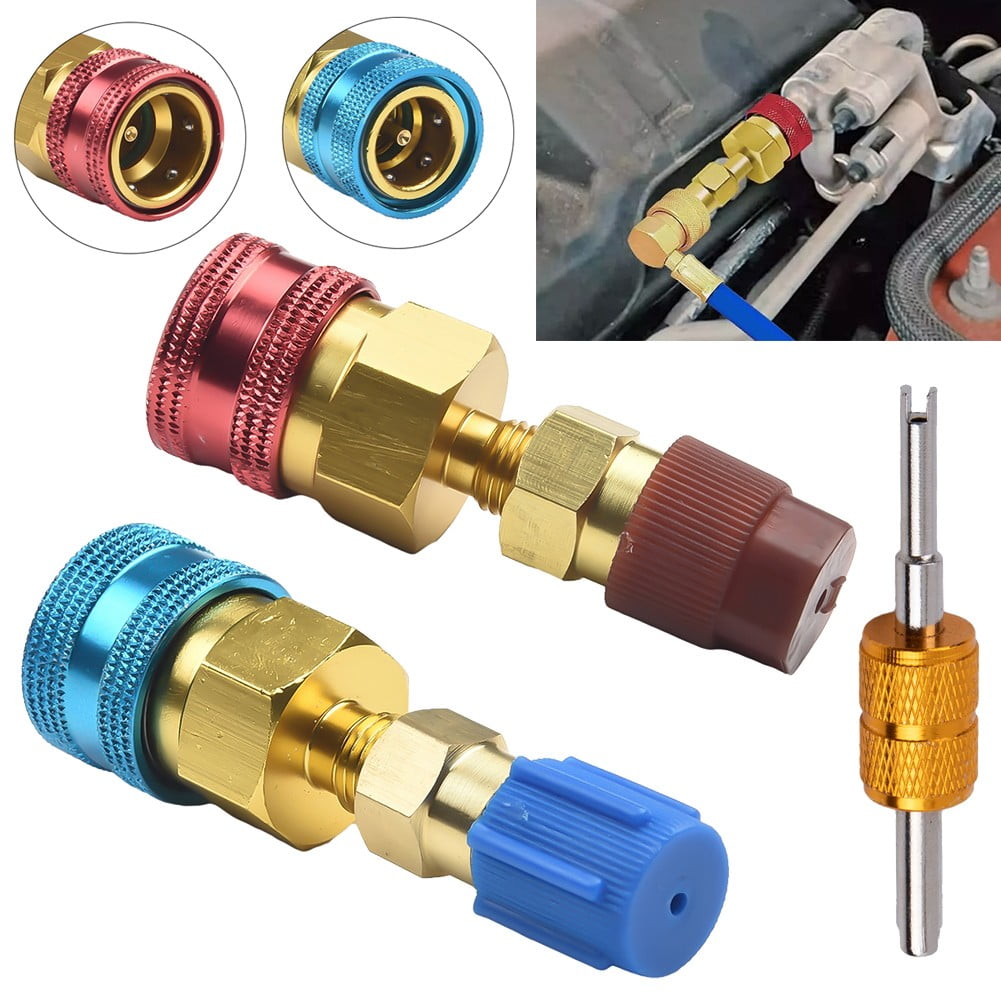 R1234Yf To R134A Quick Coupler Adapter Car Low Side Air Conditioning Fitting Kit