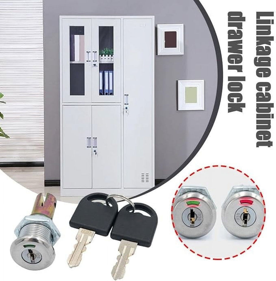 Toolbox Lock,Cabinet Locks with Keys, Universal Craftsman Tool Box Lock, Toolbox Lock Iron Cabinet Insert Linkage Drawer Lock Set