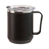Coffee Mug With Handle, Insulated Stainless Steel Coffee Travel Mug, Reusable Coffee Cup With Lid, Microwave Safe Cups, For Tea, Latte, Cocoa, Milk, Office And Home Tea Cup Black